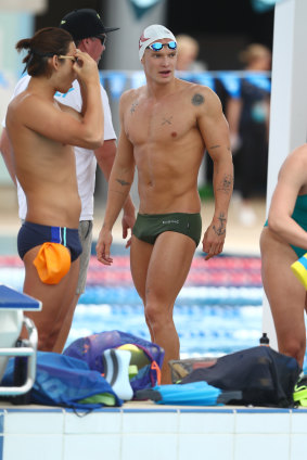Cody Simpson during a training session on the Gold Coast.