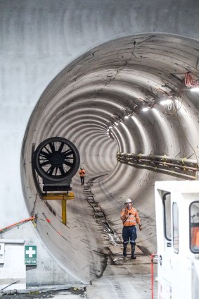 Construction of Arden Station in the Metro Tunnel project.