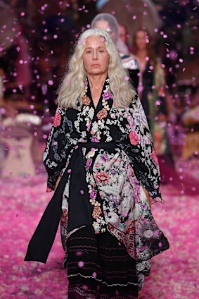 A model wears Camilla during the Mercedes-Benz Fashion Week Australia finale on Thursday.