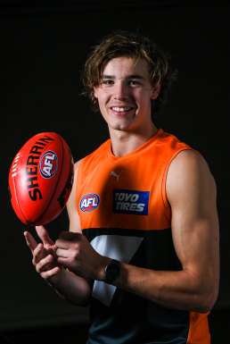 No.1 pick Aaron Cadman joined Harry Rowston at the Giants.
