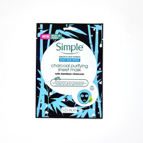 Simple Charcoal Purifying Sheet Mask, $5.