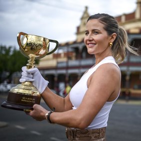 Michelle Payne won the 2015 Melbourne Cup aboard Prince of Penzance.