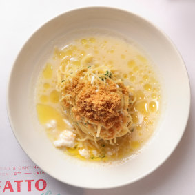 Fatto's spaghettini with spanner crab.