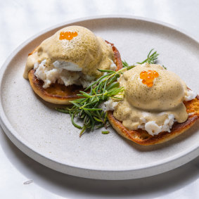 Higher Ground’s spanner crab poached eggs. 