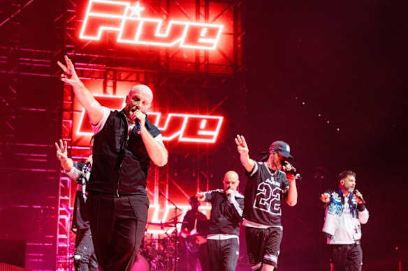 Five perform at Rod Laver Arena on May 23.