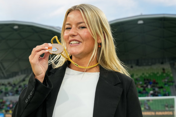 Sophie Harding is the most recent winner of the Julie Dolan Medal, presented to the A-League Women’s best player.