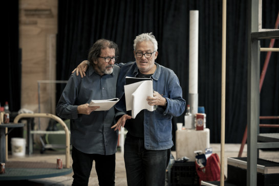 Robert Menzies (left) and Richard Piper in rehearsals.