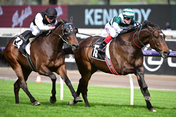 Future History stretches out to victory in the Bart Cummings to earn a Melbourne Cup start.