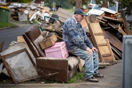 Brian Matthews’ Maribyrnong home was inundated by floodwater last month.