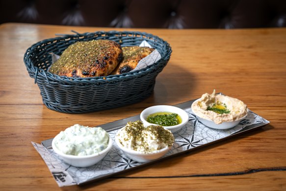  Za’atar pita and dips at Lady of St Kilda.