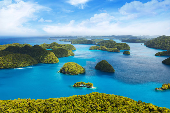 Palau, as yet undiscovered.