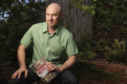 Historian David Dufty with his new non-fiction book Nabbing Ned Kelly.