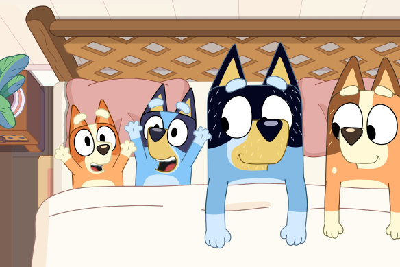 A scene from the ABC TV series Bluey.