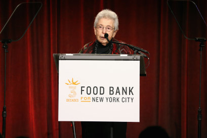 Community Activist Kathy Goldman speaks onstage at the Food Bank For New York City’s Can-Do Awards, 2013.