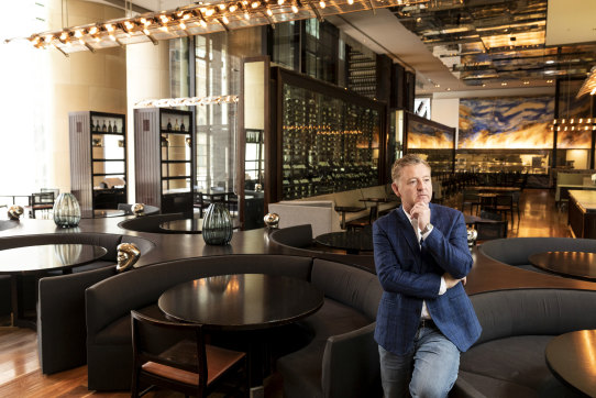 Chef Luke Mangan in his restaurant Glass Brasserie on Wednesday.