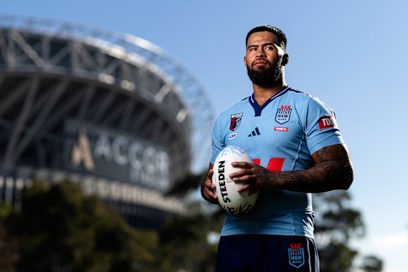Blues prop Payne Haas.