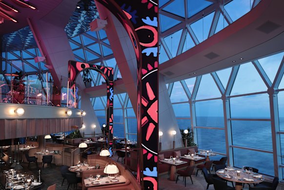 Mosaic Restaurant on the newly christened Celebrity Xcel.