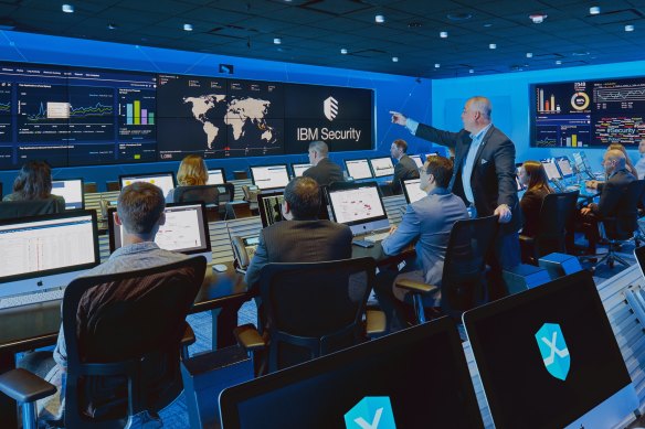 The IBM X-Force Command Centre in Boston.