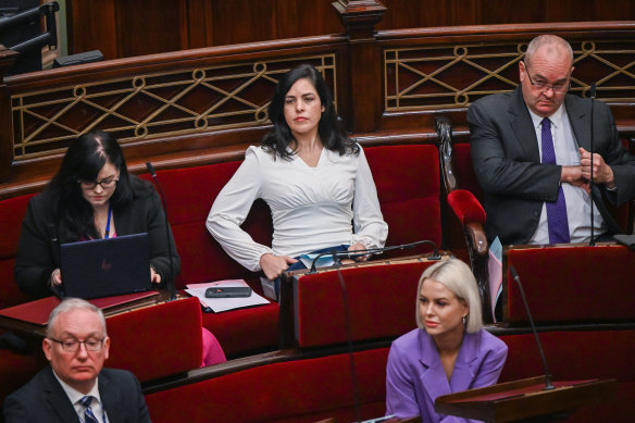 Moira Deeming now sits on the crossbench as an independent. 