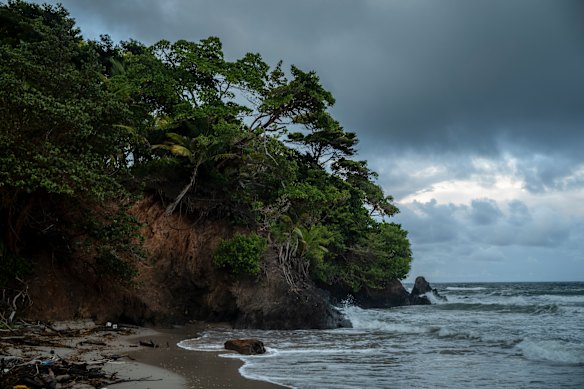 A praia de Cumaná, onde os corpos foram recentemente encontrados. 