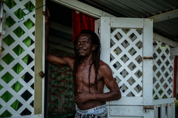 Lincoln Baker at his home in Cumana, a quiet town on Trinidad and Tobago’s northern coast.