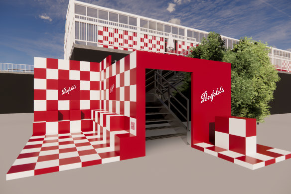 A render of this year’s Penfold marquee.
