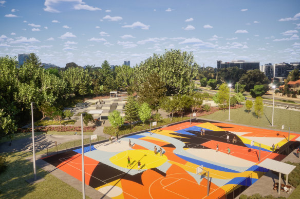 An artist’s impression of the McCallum Park Active Area.