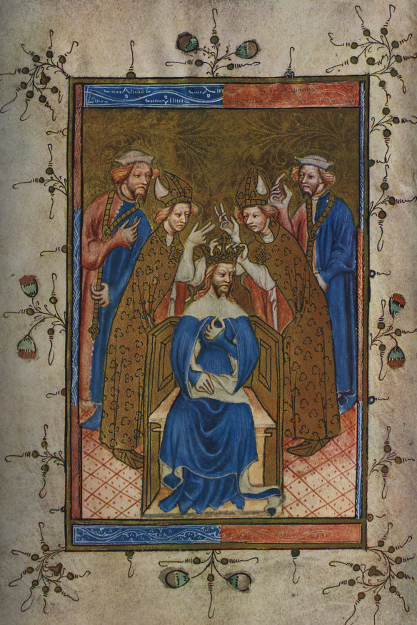 The Crowning of a King in the Liber Regalis. 