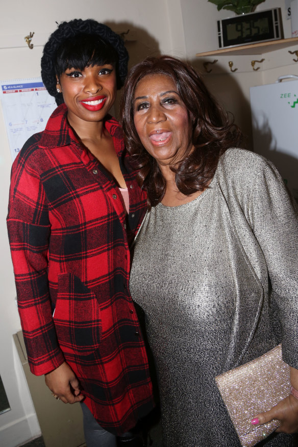 Jennifer Hudson and Aretha Franklin in New York, 2015.