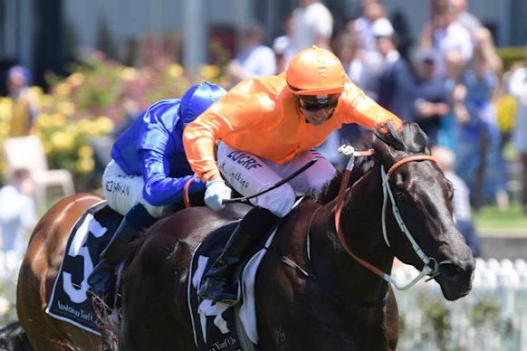 Orange glow:  Kapajack wins for Team Hawkes.