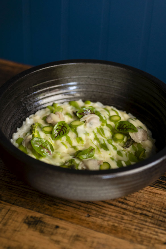 Risotto with cloudy bay clams.