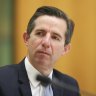 Simon Birmingham seeks to blame journalists for diplomatic spat with France