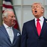 The King with US President Donald Trump on Tuesday.