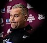 Coach of the Manly Sea-Eagles, Anthony Seibold, addresses media at club headquarters at Brookvale on Thursday.