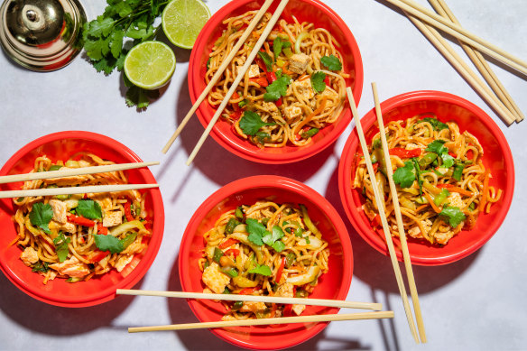 Use seasonal vegetables for this flexible Indonesian fried noodle dish.