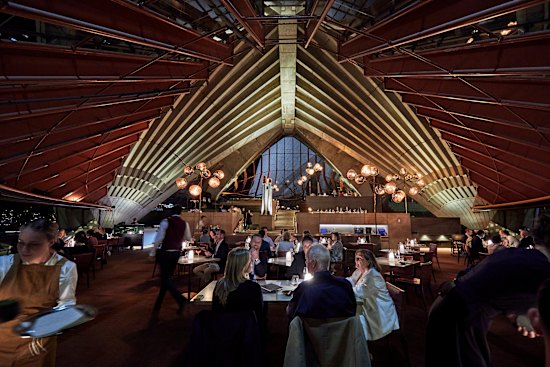 The soaring Gotham City ceiling at Bennelong.
