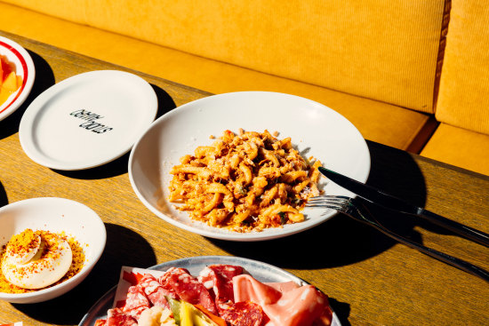 Campanelle with milk-braised pork.