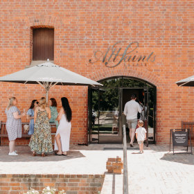 Outside the flagship restaurant.