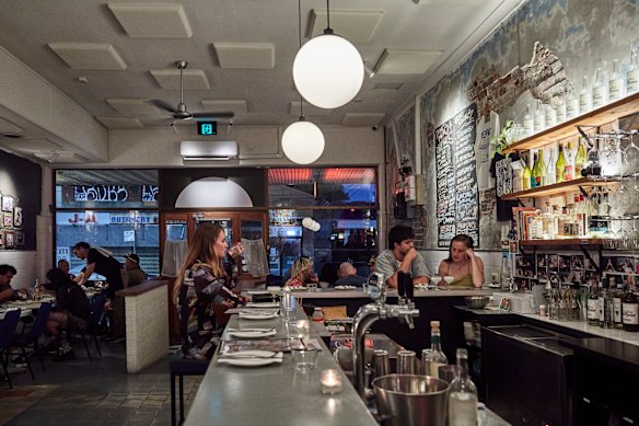 You can dine at the bar.