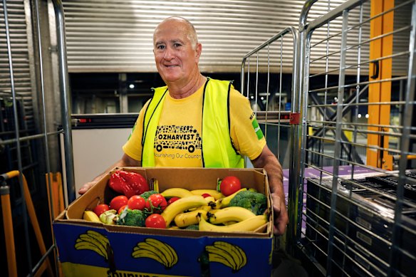 Ex-Qantas captain Geoff Blore now volunteers for OzHarvest Newcastle.