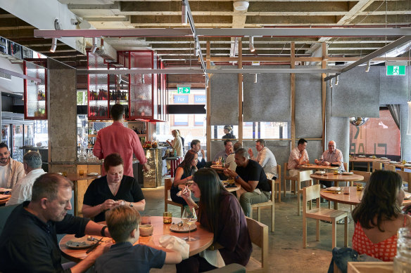 King Clarence’s “Scandinavian ramen bar” interior.