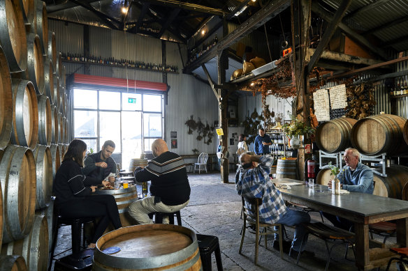 Book online if you prefer not to sit on a stool at a repurposed barrel table.