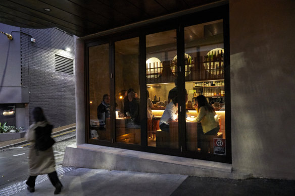 The restaurant occupies a sliver of Darlinghurst and seats 20 diners at a time.