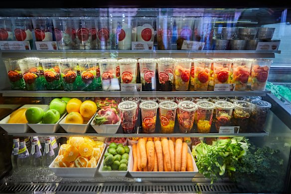 Fresh fruit juices and drinks.