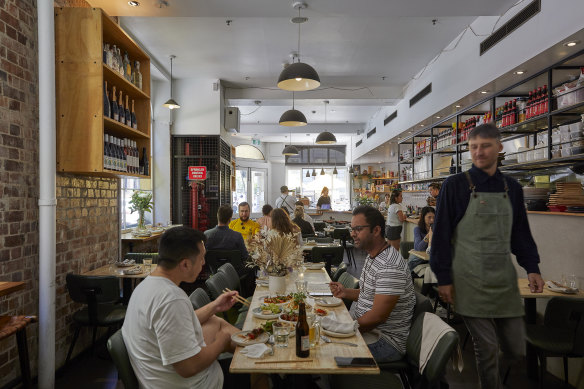 The dining room at Cash Only Diner in Sydney.