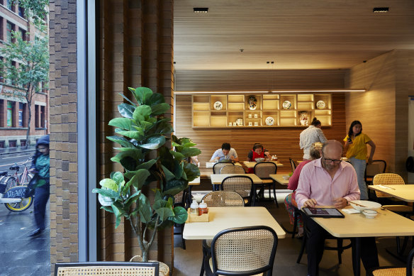 An An is an uncluttered, brick-and-timber space with outdoor seating for larger groups.