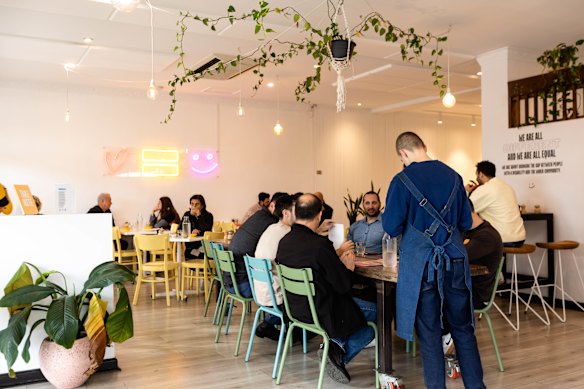 The dining room at All Things Equal. 