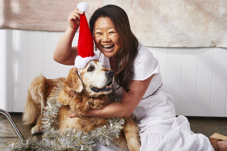 Nagi Maehashi and her faithful companion Dozer.