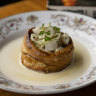 Scallop and champagne vol au vent at Porcine.