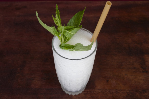 Lemon mint granita.
